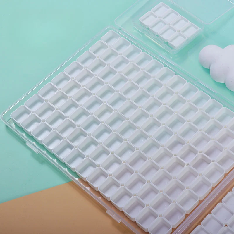 Empty Watercolor Paint Packaging Box 0.5/1/2ML Watercolor Grid Plastic Box Paint Tray Storage Box Painting Art Supplies