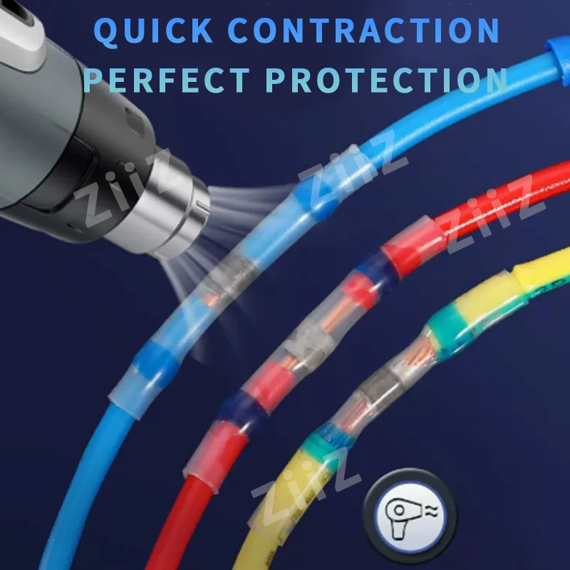 1/20/30PCS 0.5-1.0mm2 Waterproof  heat shrinkable welding wire connector soldering sleeve wire terminal kit 22-18 AWG ZiiZ