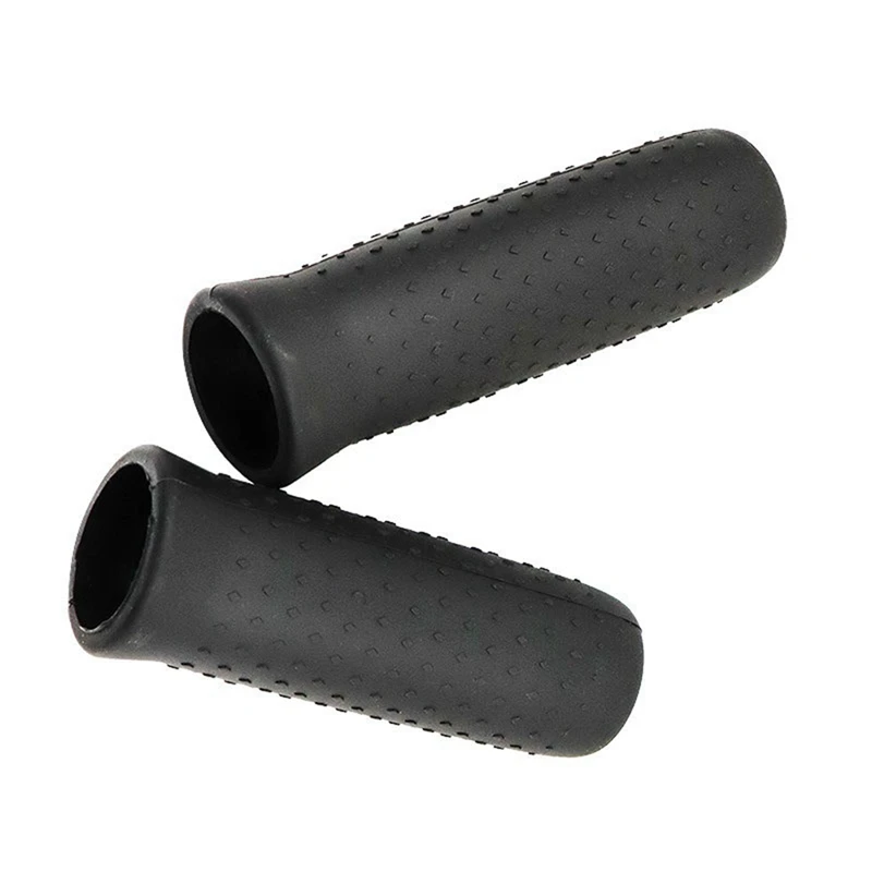 1 Pair Anti-Skid Wear-Resistant Protective Cover Brake Handlebar Cover Black Silica Gel