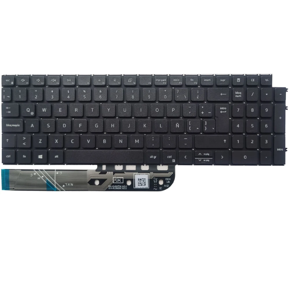 New Latin Keyboard For DELL 3511 3515 Inspiron 15 5510 5515 7510 16 Plus 7610 LA Black