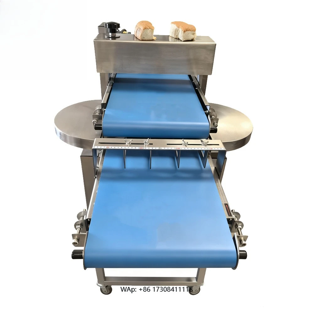 Industrial Burger Hot Dog Slicer Full 90% Half Cut Burger Layer Cake Dual Channel Slicer Restaurant