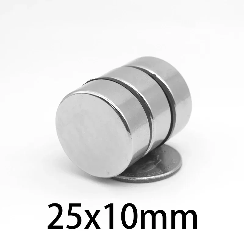 1/2/5/10PCS 25x10 mm Strong Round Magnets N35 Neodymium Magnets 25x10mm Thick Disc Powerful Strong Magnetic Magnets 25*10