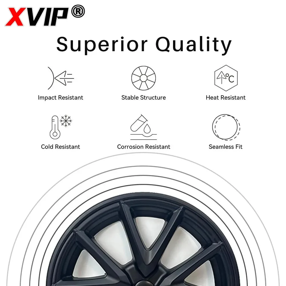 XVIP 4PCS HubCap For New Tesla Model 3 2021-2023 18 Inch Performance Wheel Cap Replacement Automobile Full Rim Cover Accessories