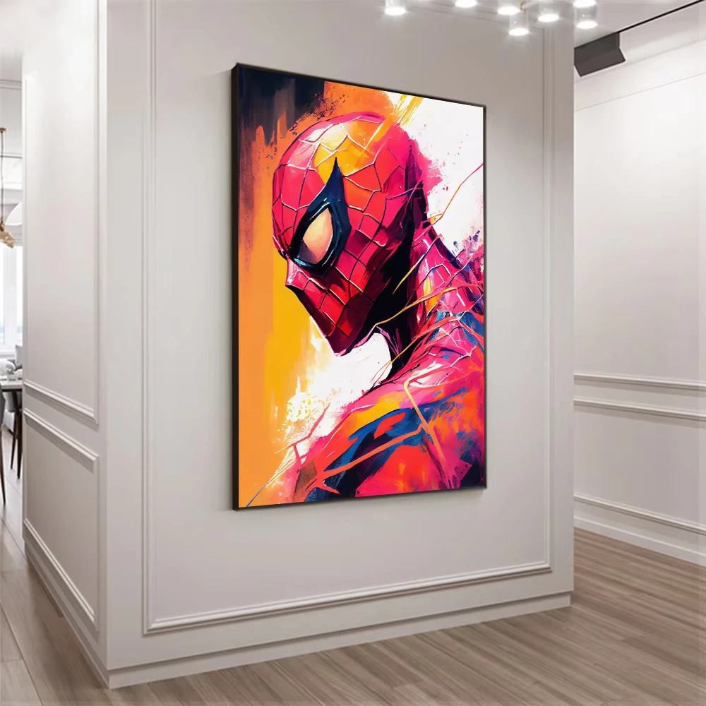 Marvel Movie Watercolor Spider Man Superhero Canvas Painting Posters Modern Home Wall Art Print Picture Room Decor No Frame