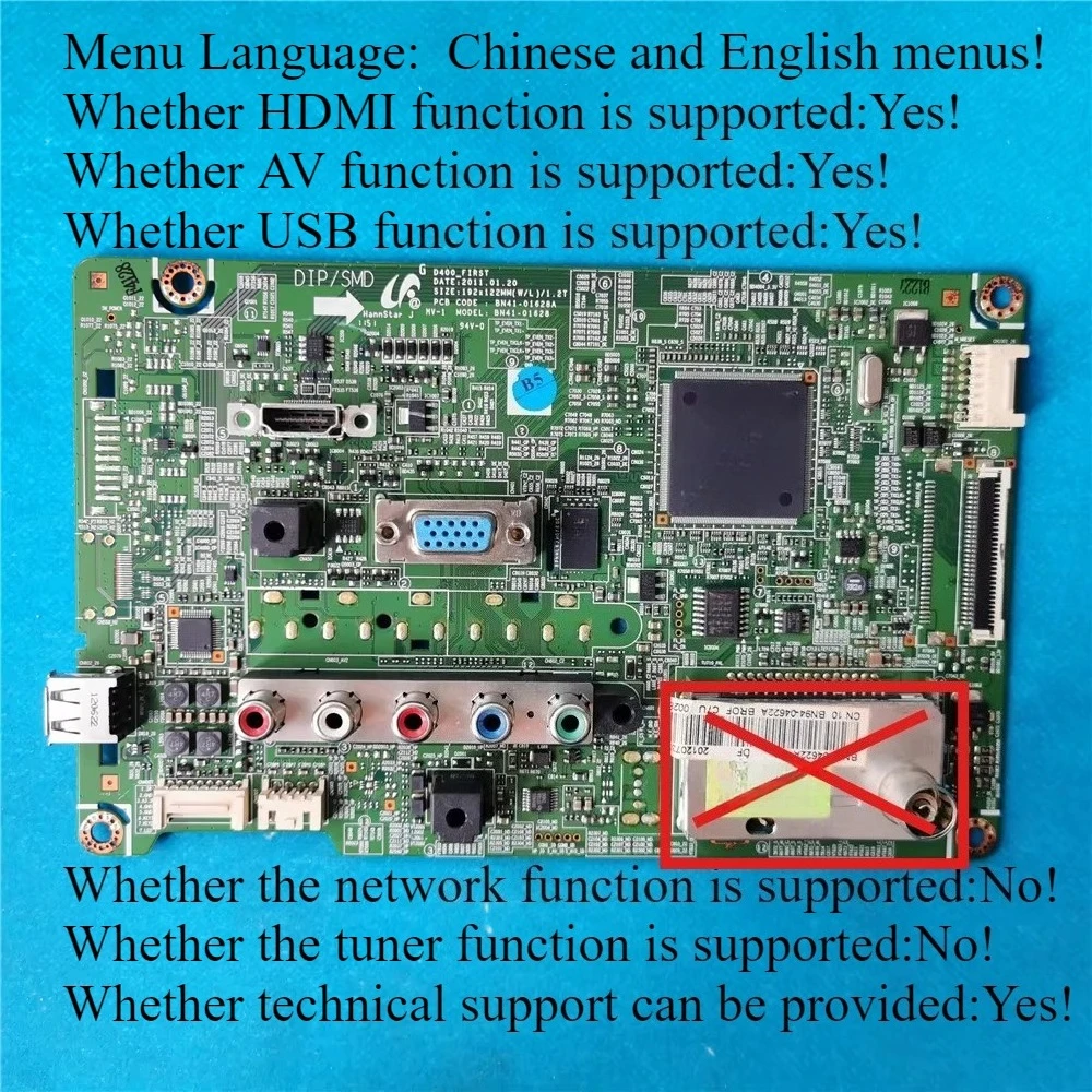 For Samsung TV Main Board BN41-01628A BN94-04622A motherboard For 32inch LA32D400E1 LA32D400 LTF320AP11 LA32D400E1XXM
