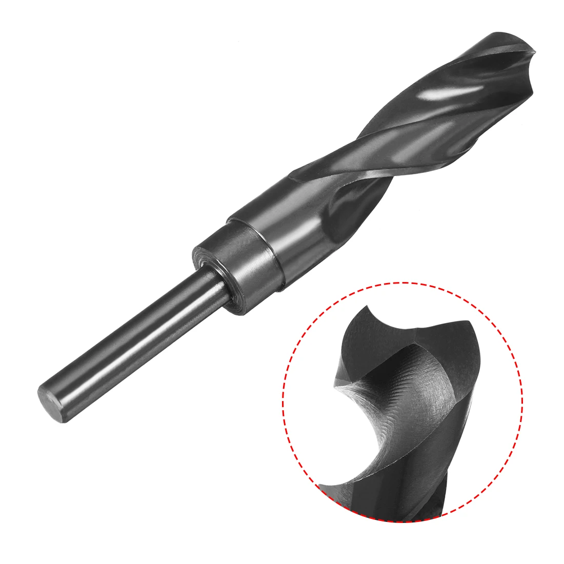 1pcs 14-29mm Reduced Shank Drill Bit HSS 9341 Black Oxide Twist Drill Bit with 1/2 Inch Straight Shank