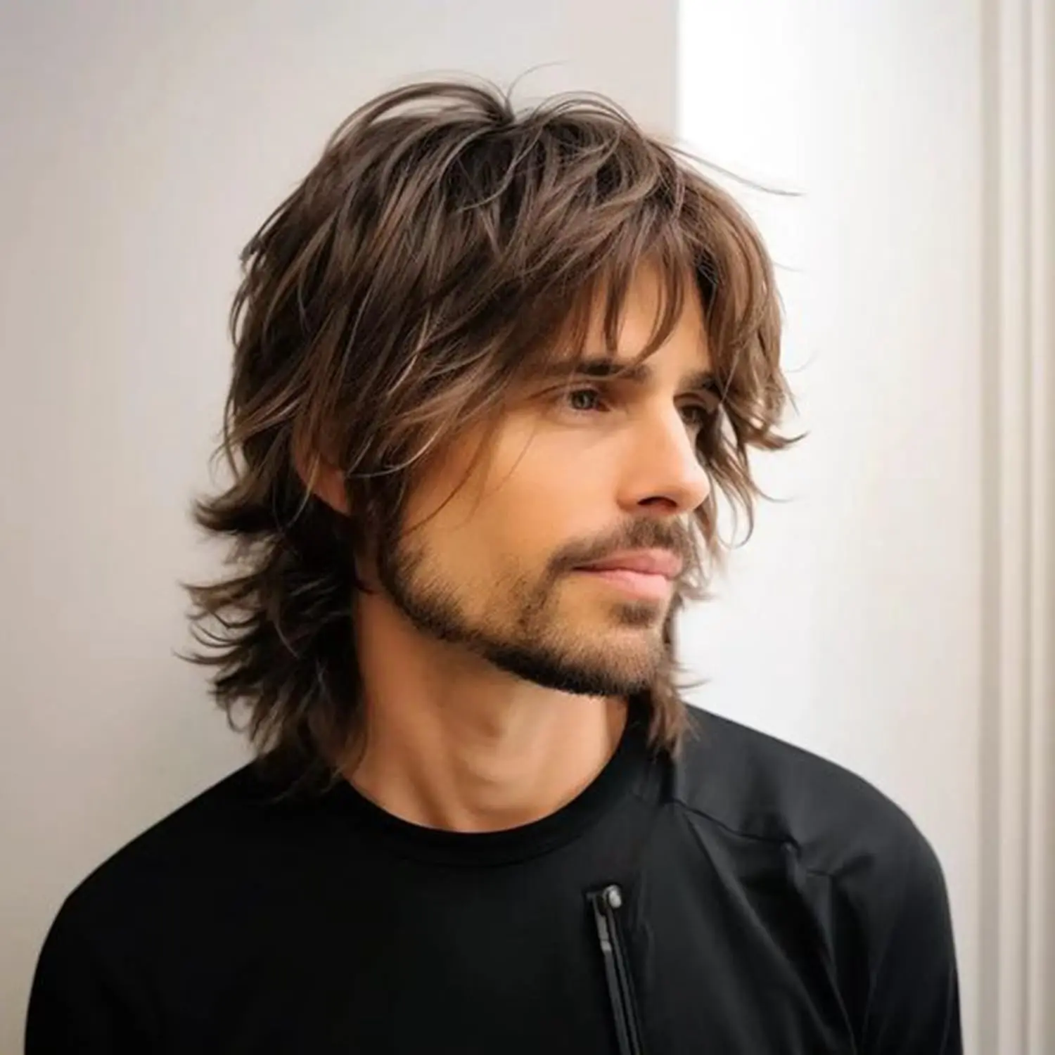Men's Brown Synthetic Wig, Realistic Men's Wig, Young and Handsome Role-Playing Costumes, Wigs for Cosplay, Parties