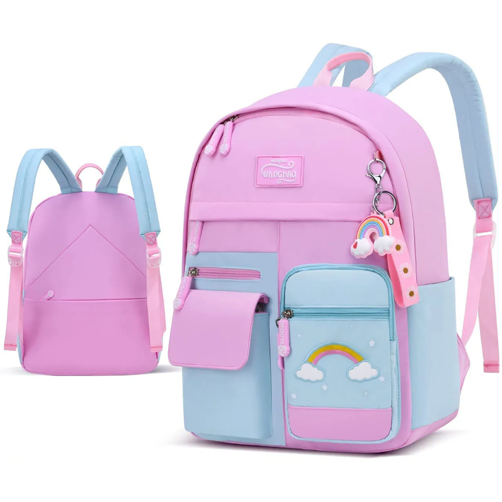 2024 Primary School Backpack Cute Colorful Bags For Girls Princess School Bags Waterproof Children Rainbow Series Schoolbags