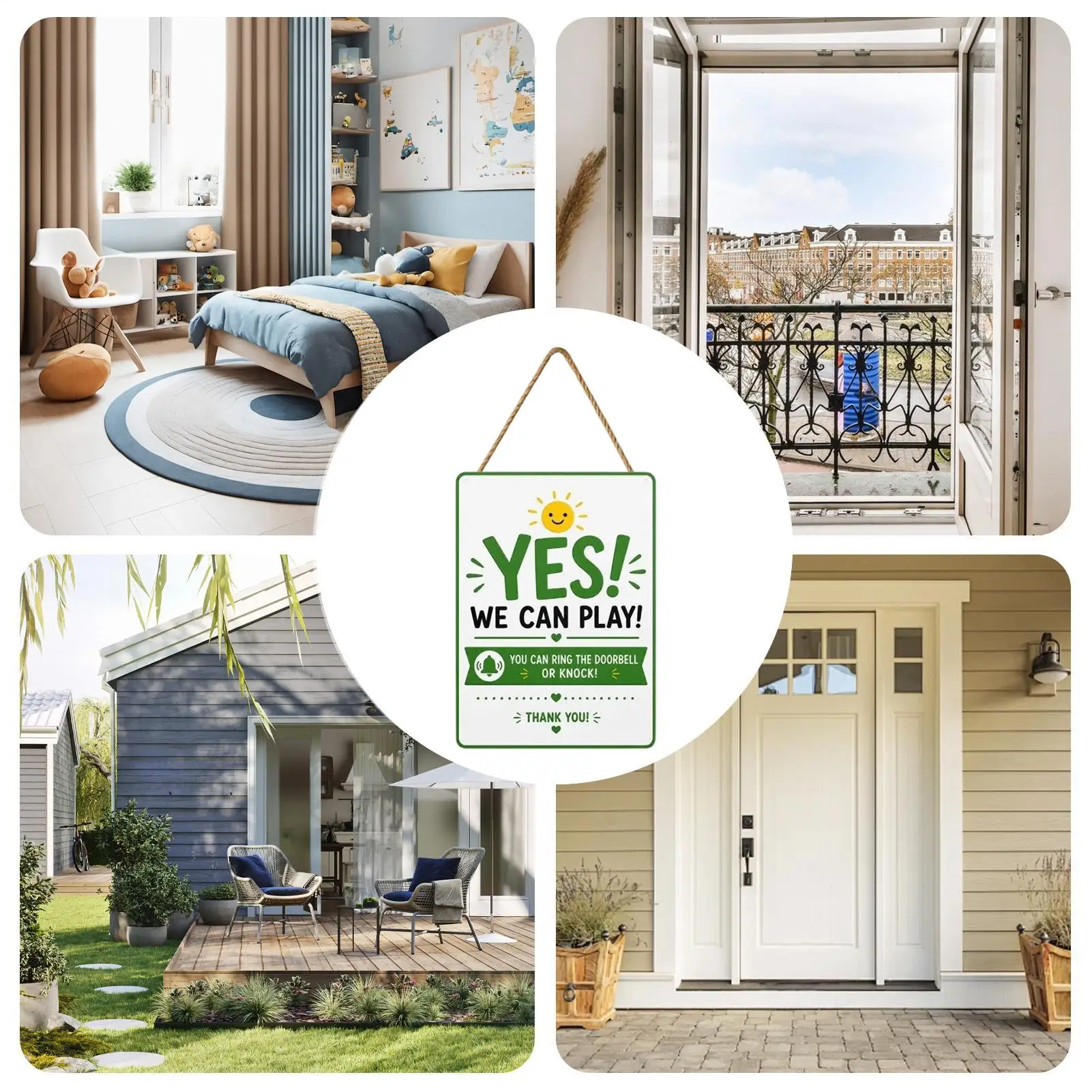 Door Sign Lightweight Double Sided Summer Quiet Time Door Sign For Indoor Outdoor Garden Yard Grass Family Kids Nap Home