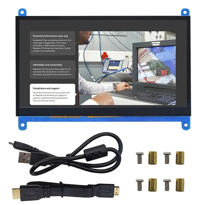 A13E-1024X600 7 Inch Touch -Compatible Display Touch Screen Panel For Raspberry Display LCD HD Display Pc Monitor IPS