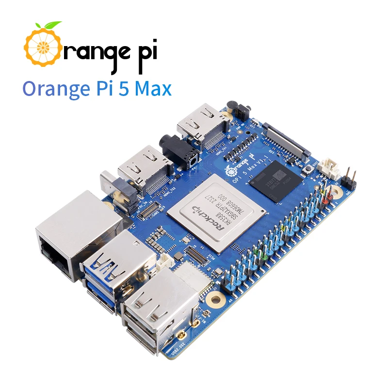 Orange Pi 5 Max 8GB 16GB RAM Rockchip RK3588 مجلس التنمية M.2 PCIE 2.5G LAN WiFi6 + BT5 اختياري حالة إمدادات الطاقة EMMC