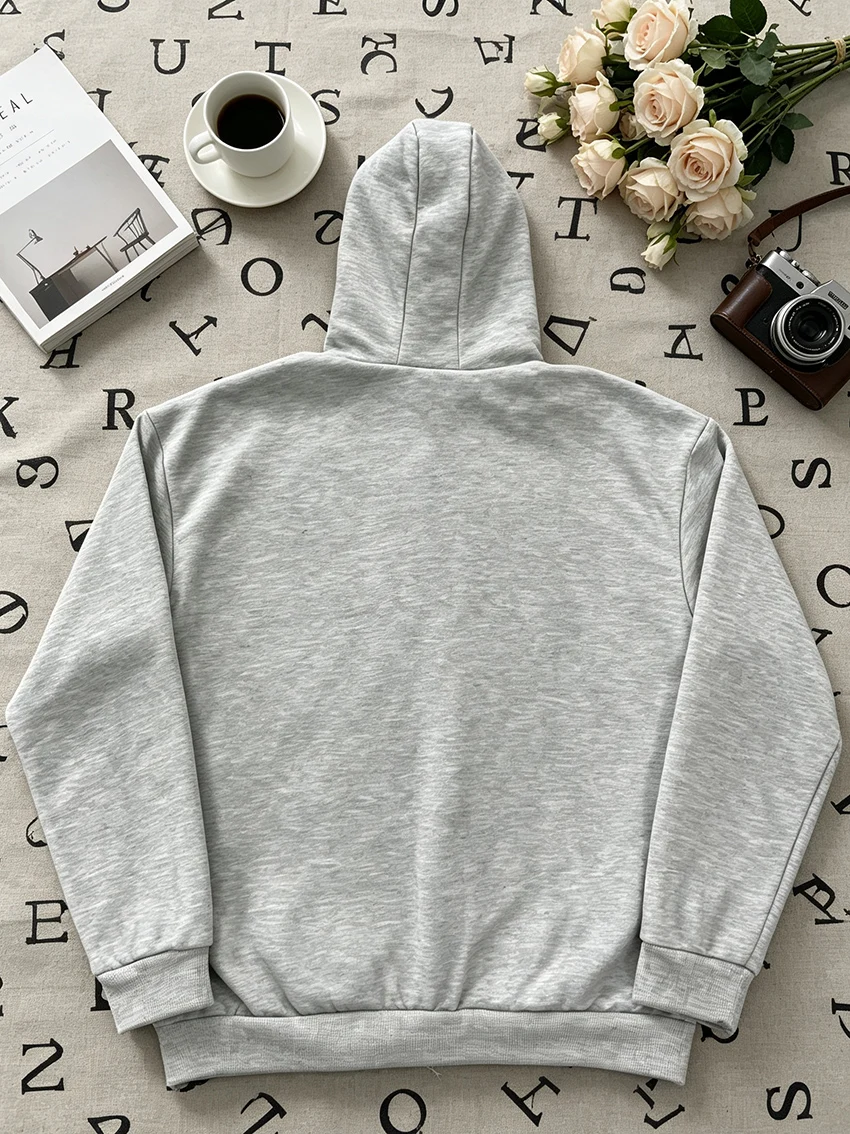 Women Fashionable Graffiti Zip Up Hoodies Abstract Skull Tribal Print Oversized Loose Long Sleeve Y2K Punk Street Jacket Coats