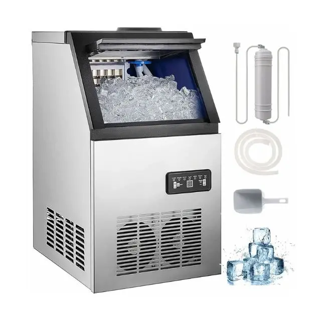 FOODLINE Mini Commercial Ice Cube Maker Self Clean Function Low Power Consumption Convenience Store Equipment