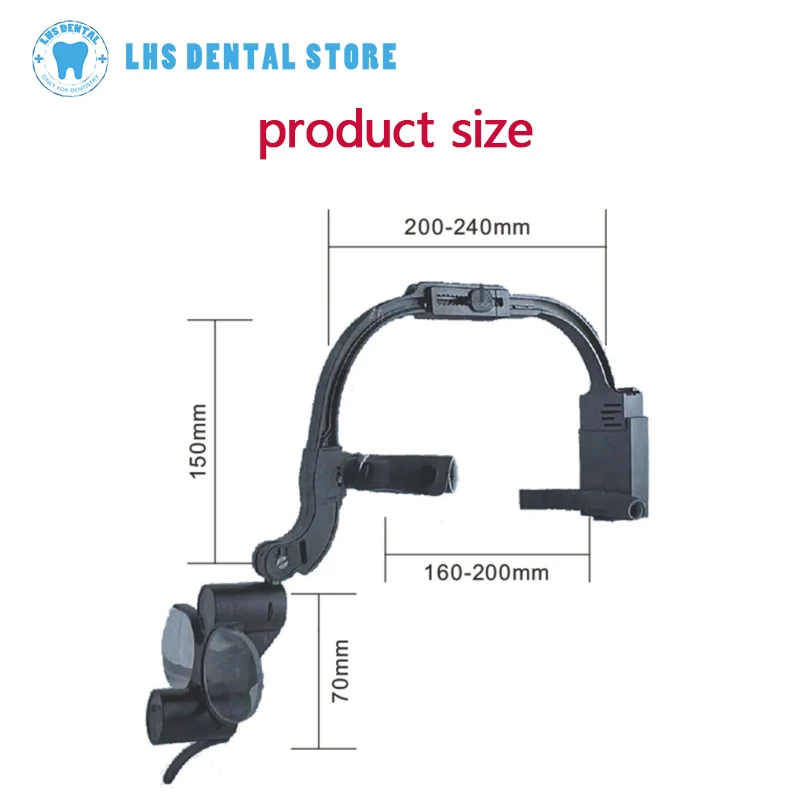 Dentistry Binocular Magnifier 2.5X 3.5X LED Head Light Lamp for Dental Surgery Lab Equipment