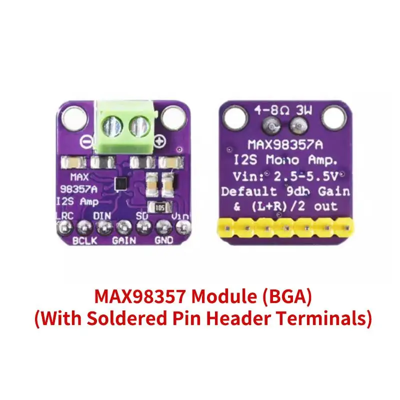 New！MAX98357 I2S 3W Class D Amplifier Module – Filterless DAC For Raspberry Pi And ESP32 Audio Projects