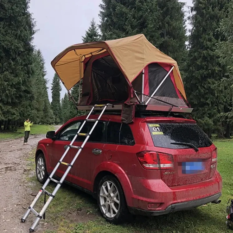 

Outdoor Travel SUV Car Aluminum Hard Shell Roof Top Tent With Ladder naturehike