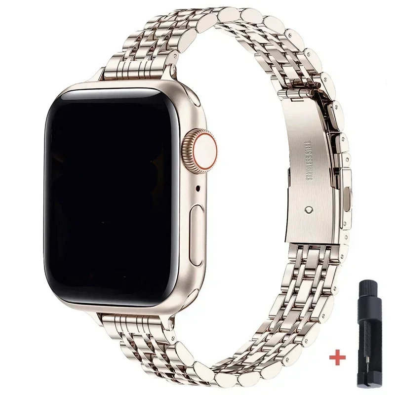 Edelstahlarmband für Apple Watch Ultra3 Band 49 42 44mm Metallarmband für Watch Series 11 10 46mm 9 8 7 6 SE 5 4 3 45 41mm