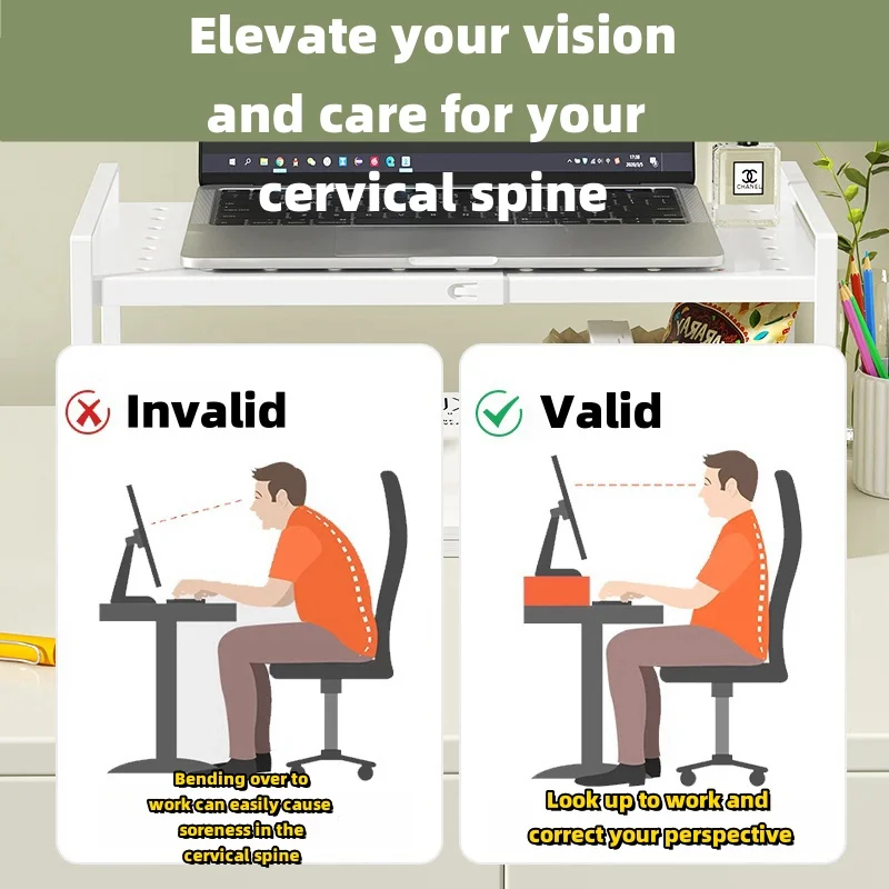 Desktop Shelf Adjustable Multilayer Desk Storage Rack Bookcase Desktop Bookcase Book Shelf Office Tiered Rack Metal Student