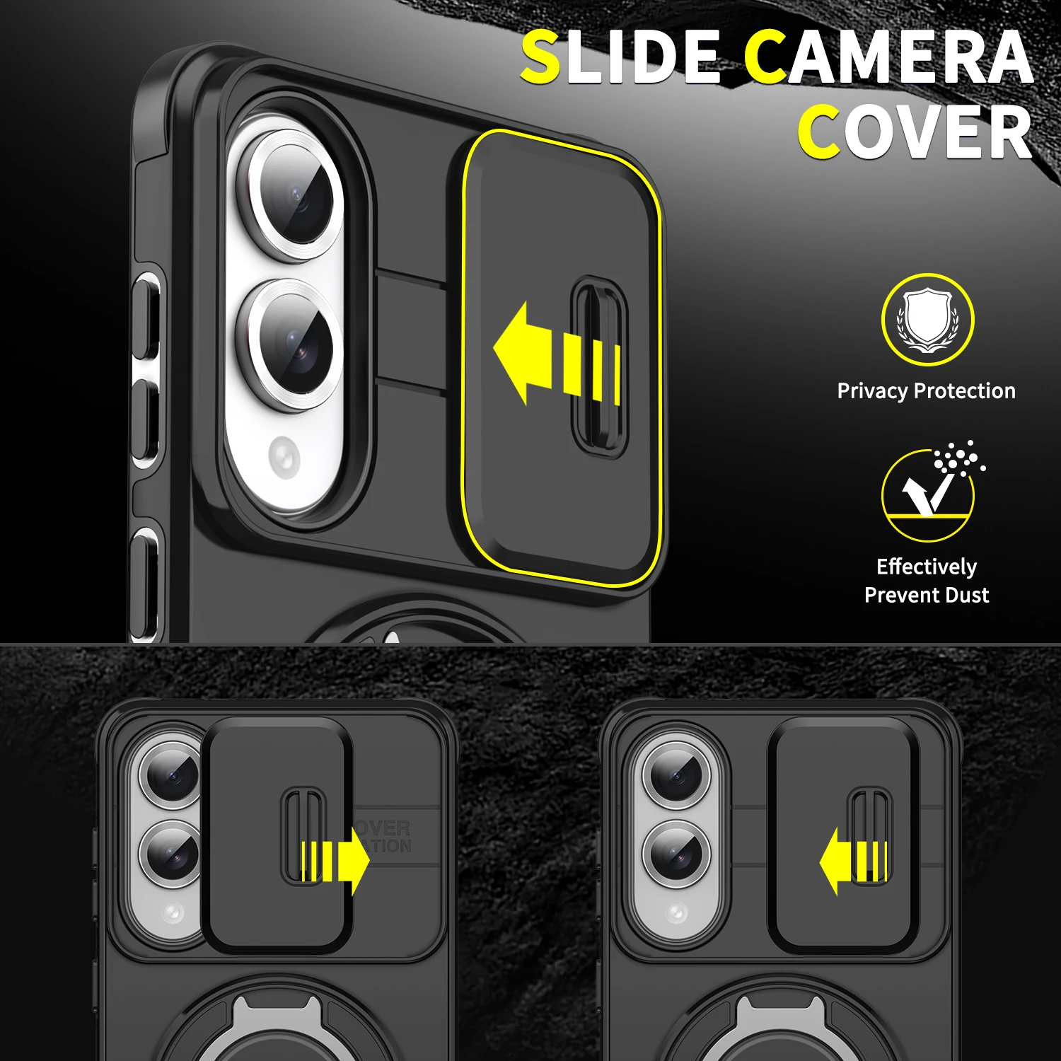 Heavy-duty Rugged Magnetic Stand Case For Samsung Galaxy A57 A54 A55 A35 A53 A05 A56 A23 A15 A17 A16 Slide Camera Protect Cover