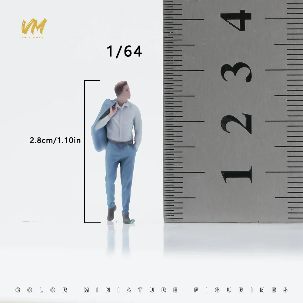 Miniaturfigur im Maßstab 1/64 Coole Business-Kleidung für junge Männer und Frauen 3D-Druck Mini-Puppe für Automodell-Dekoration und Ausstellung – Detail 16