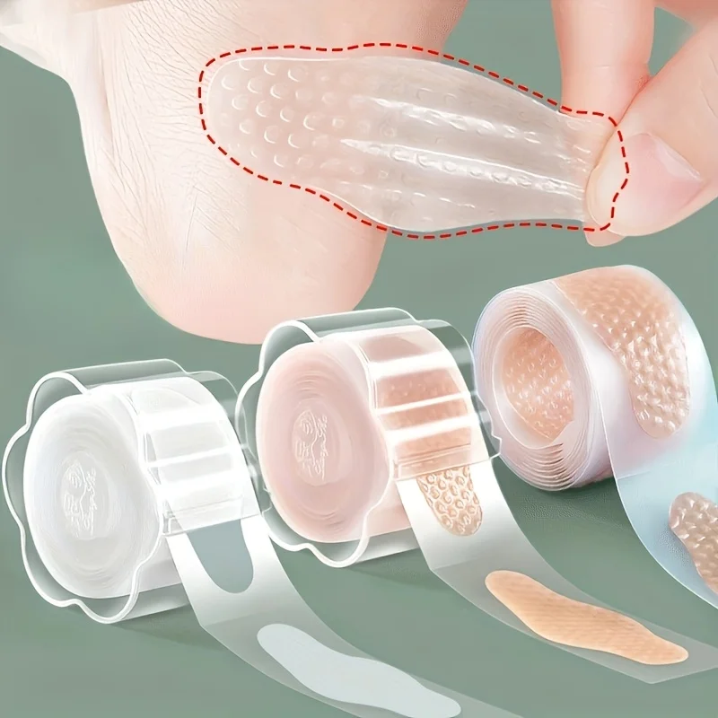1 Box 30pcs Gel Heel Protectors, Invisible Heel Stickers, Adhesive Blister Pads, Shoe Cushion Pads, Flower Storage Box Easy