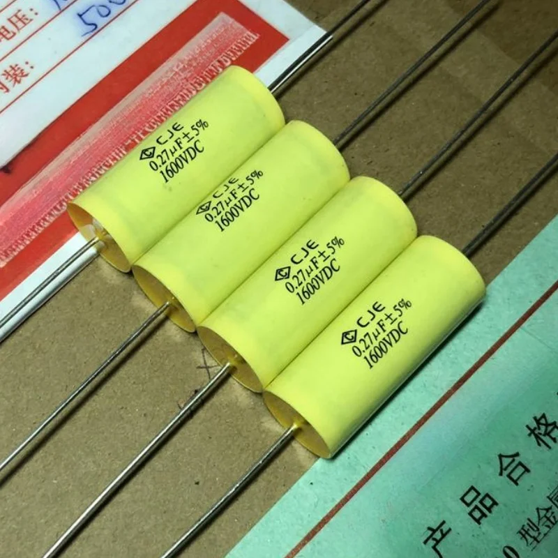 5pcs CJE 0.27UF 1600V IGBT Ultrasonic Axial Absorption Uninductive Protective Thin Film Capacitor