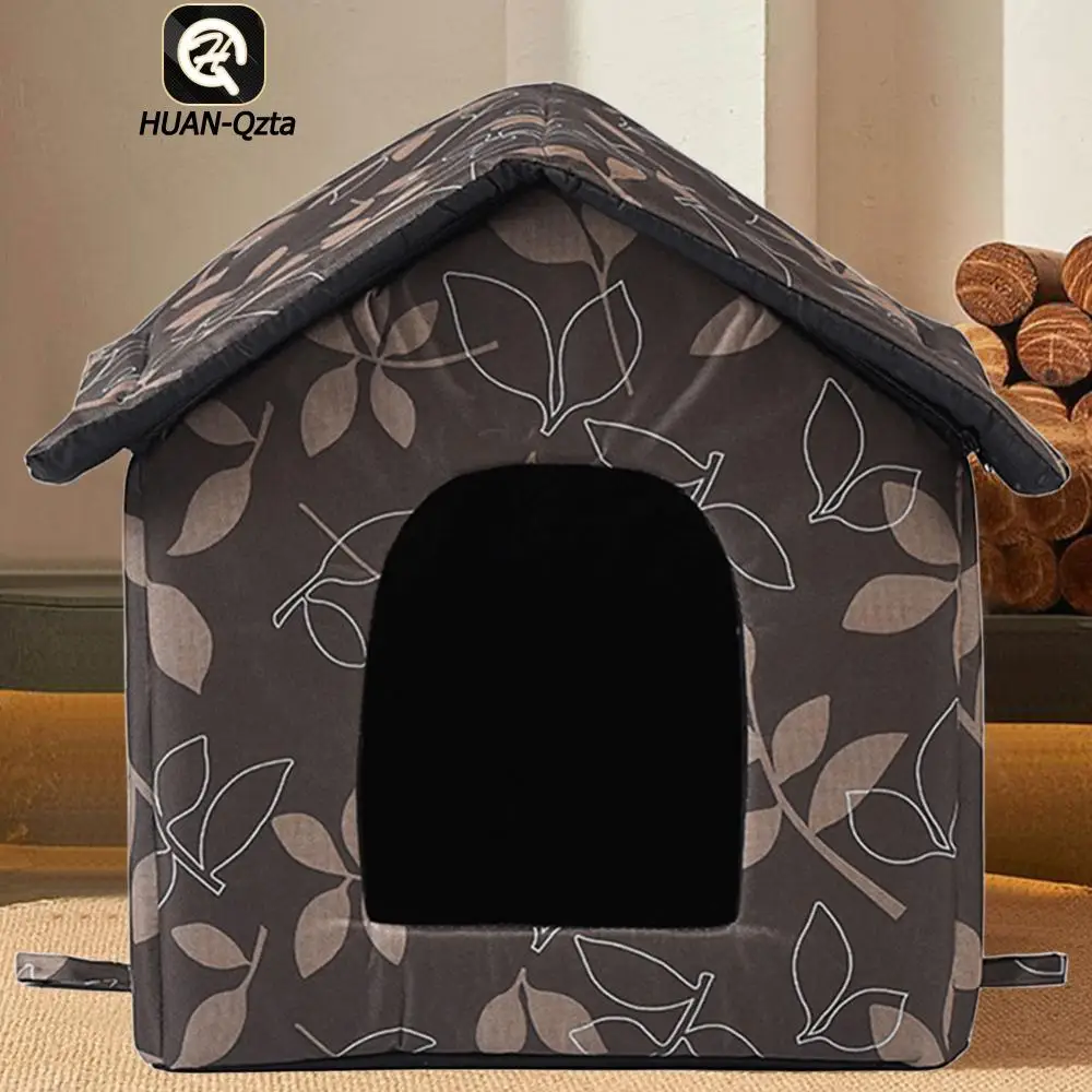 Waterproof Dog House Warm Stray Cats Shelter Kitten Cave Hut for Indoor and Outdoor Use