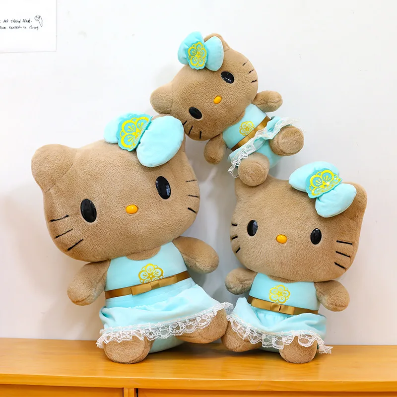 

30/40/50cm Sanrio Hello Kitty Tanning Anime Plush Stuffed Doll Kawaii Plushies Toy Room Decoration Pillow Ornaments