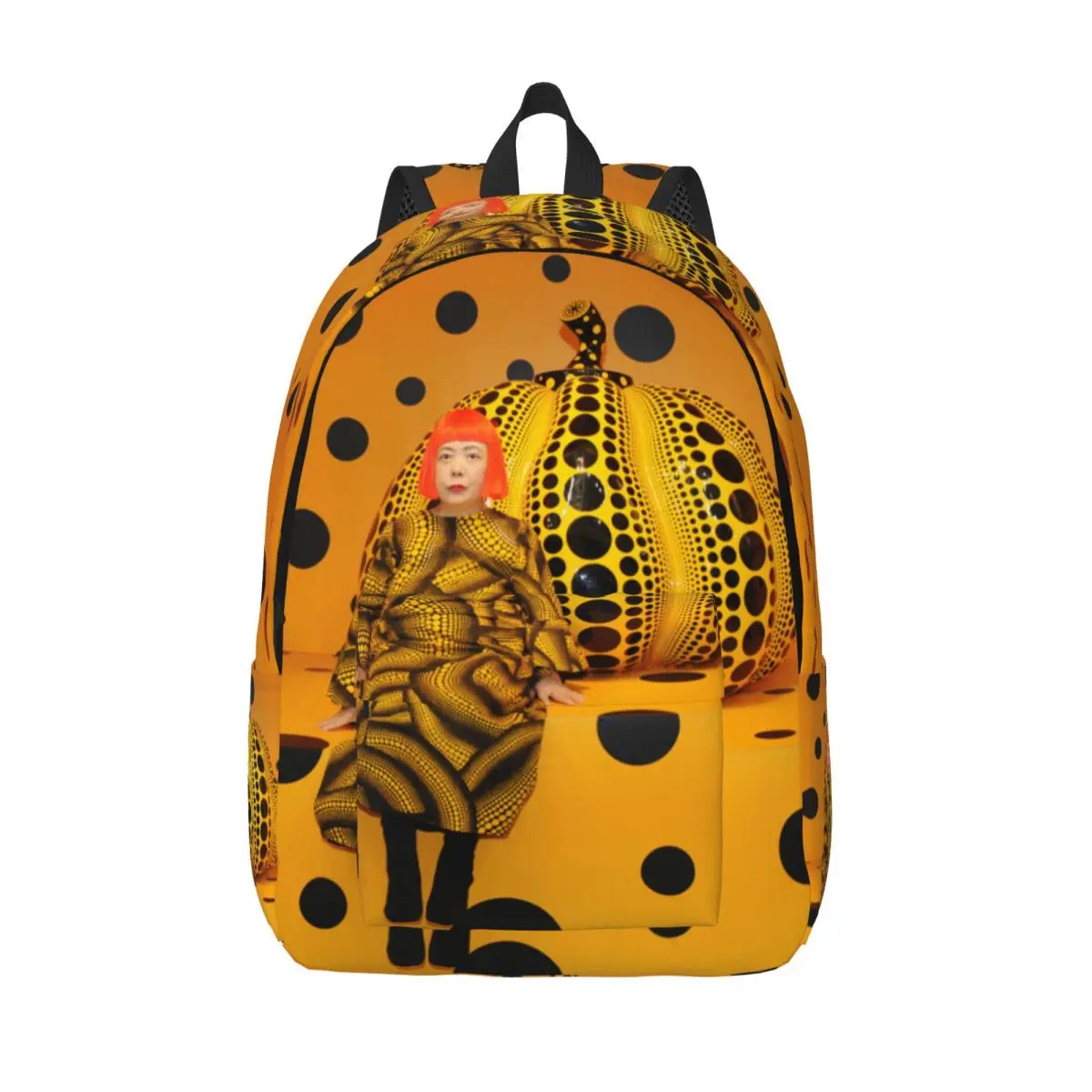 Custom Yayoi Kusama Pumkin Laptop Backpack Men Women Fashion Bookbag for School College Student Abstract Art Bags