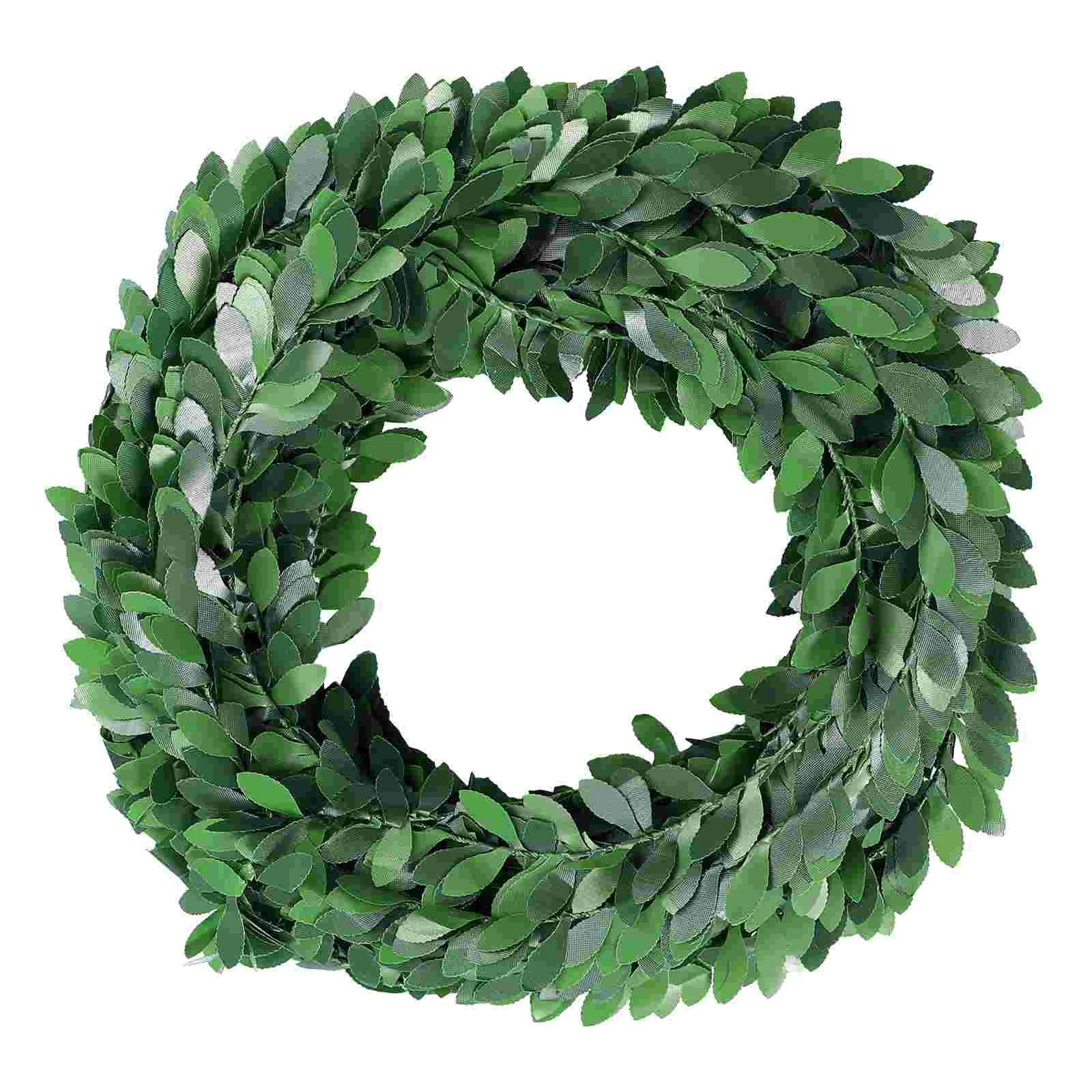 LIOOBO 75m Artificial Garland Foliage Green Leaves Simulated Vine for Wedding Party Ceremony DIY Headbands