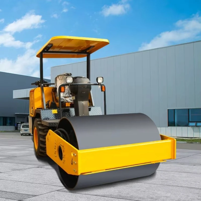 Immagine 6: Rullo Compattatore Stradale Monocilindrico, Mini Compattatore Vibrante per Asfalto