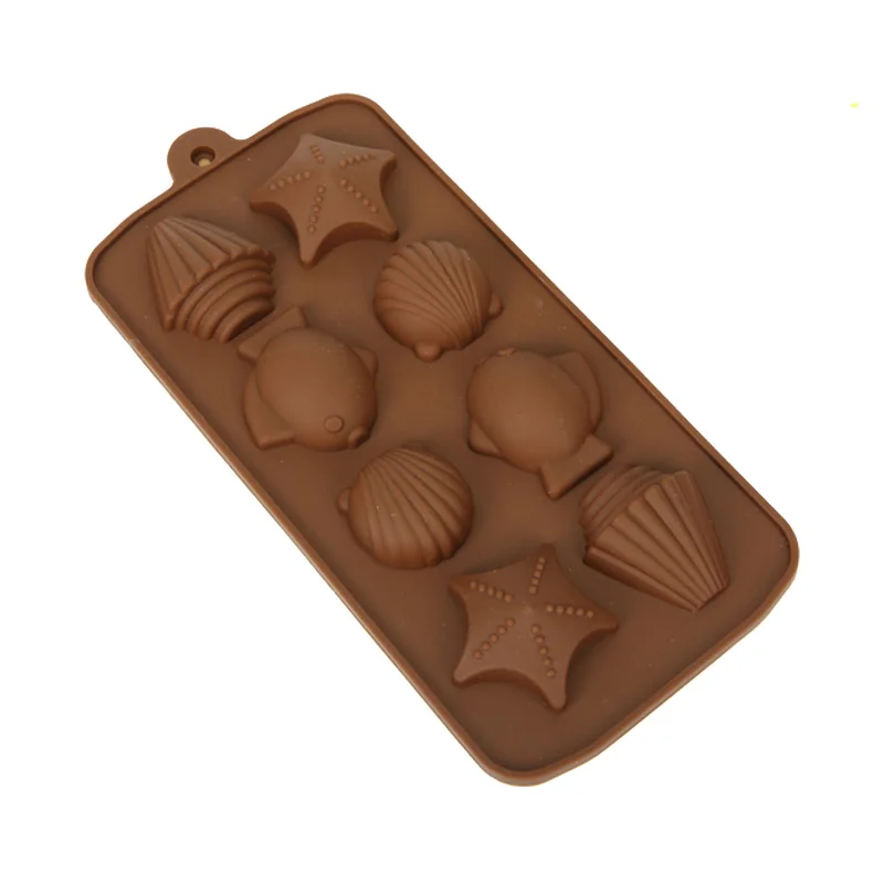 8 Holes 3D Chocolate Mold Silicone Cake Mold Cake Decorating Tools DIY Chocolate Baking Tools Non-Stick Jelly&Candy Mould