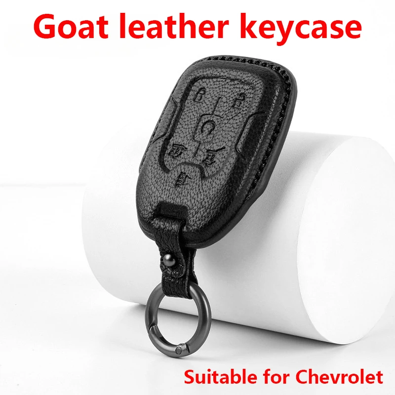 Car Remote Key Case Cover Full Coverage For Chevrolet Malibu Equinox Captiva Trax Goat Skin Sheepskin Chevy Interior Accessories