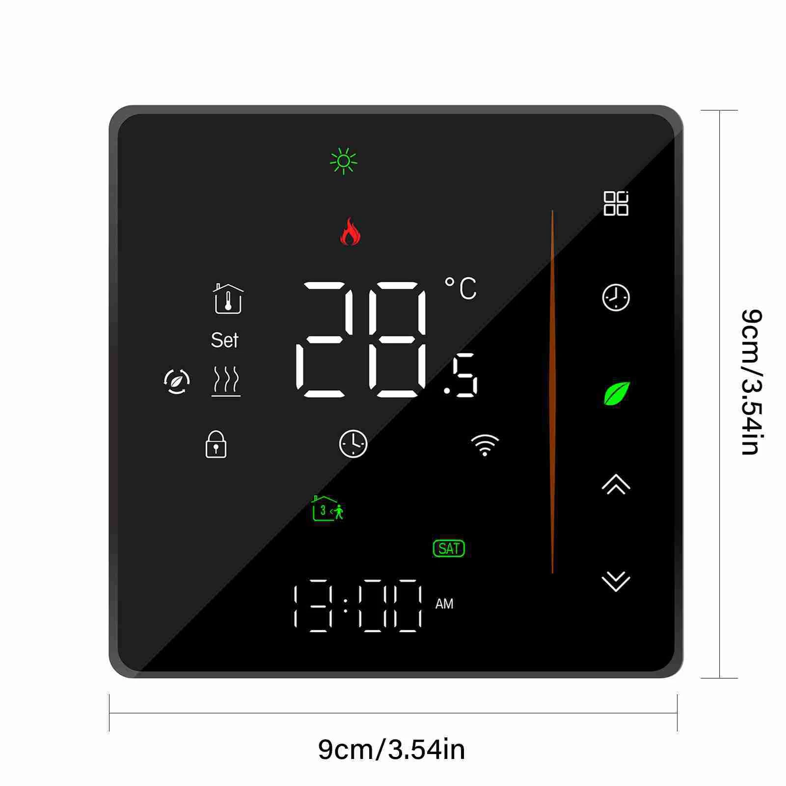 Умный термостат Wi-Fi, регулятор температуры, еженедельная программируемая поддержка сенсорного управления/мобильного приложения/голосовое управление для Alexa