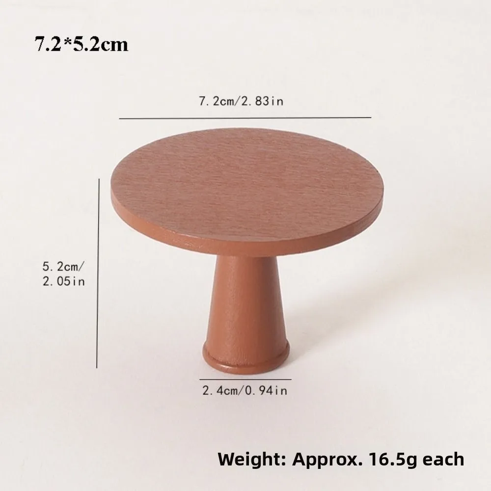 Mini 1/12 Dollhouse Miniature Chair Multistyles Modern Simple Wood Coffee Dining Table Chairs House Decoration