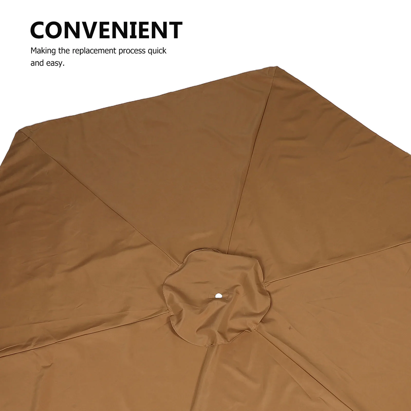Auvent de remplacement solaire, 6 nervures, tissu Polyester imperméable pour Patio, couverture de parapluie d'extérieur, 1 pièce