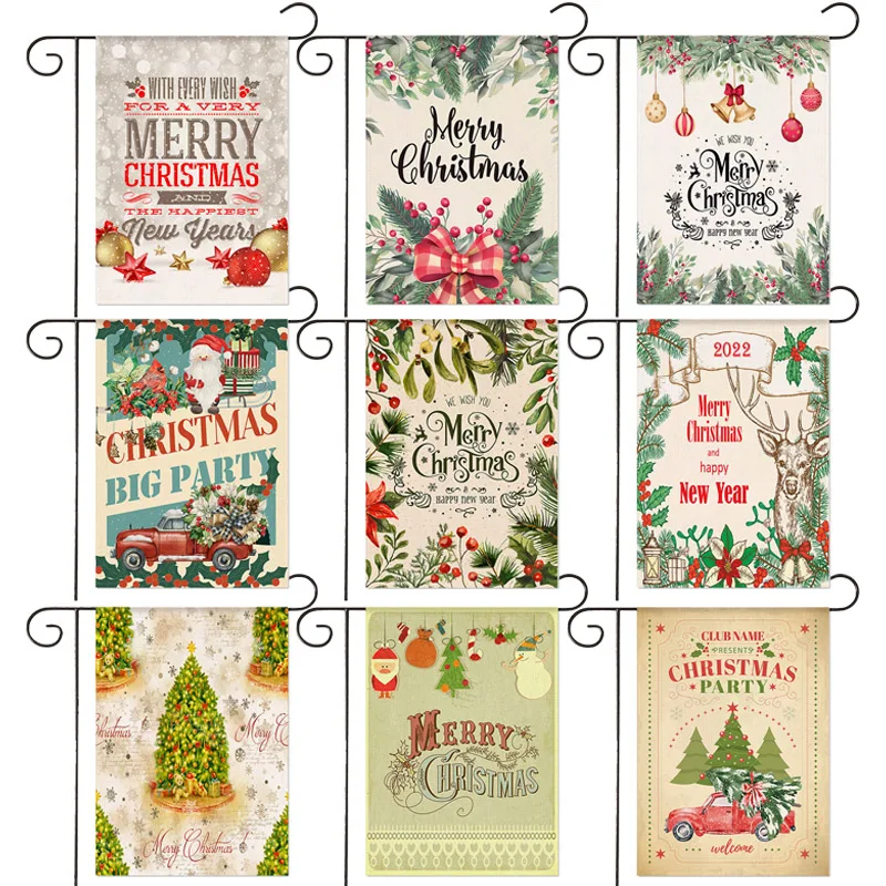 Christmas Themed Garden Flag Small Fresh Plant Festive Garden Decoration Banner 30*45cm Farmhouse fall decor