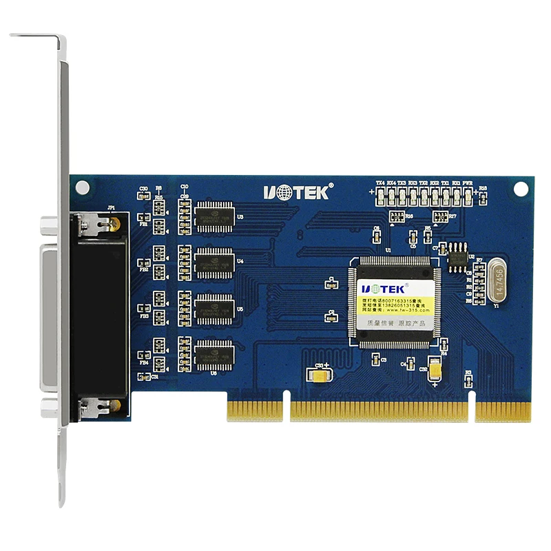 UOTEK PCI to RS-232 Serial Card RS232 4 Ports High Speed DR44 Expansion Converter Industrial Grade Adapter UT-754