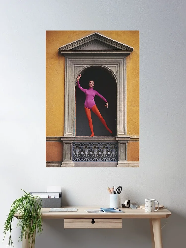 Slim Aarons 'Marie-Louise Scio', Print Art Canvas Poster, Living Room, Home Wall Decor Picture