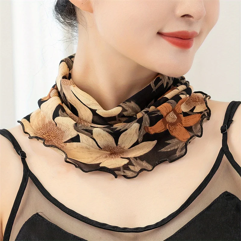 Hiking For Women Face Scarves Fishing Neck Scarf For Men Triangular Scarf Face Cover Sunscreen Veil Ice Silk Mask 2024