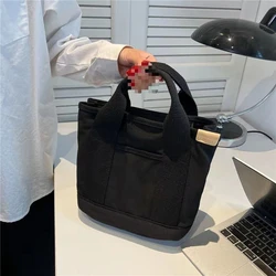 Women's Tote Bag Canvas Sewing Thread Large Capacity Advanced Sense Handbag Convenient Practical Female's Commuter Bag