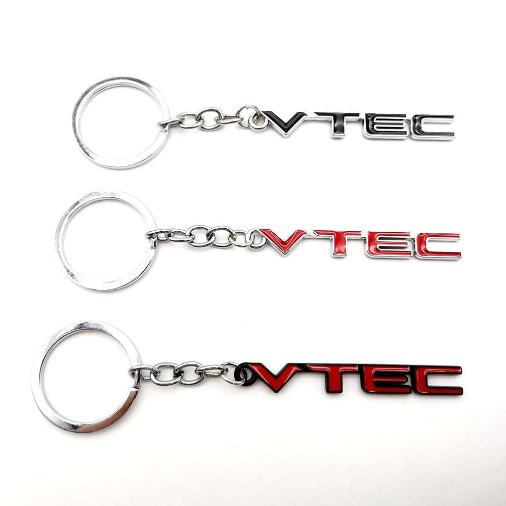 JDM VTEC Car Keyring JDM Metal Car Model keychain Exquisite Gift Metal Key Ring Car Refitting Metal Pendant Creative Keychain