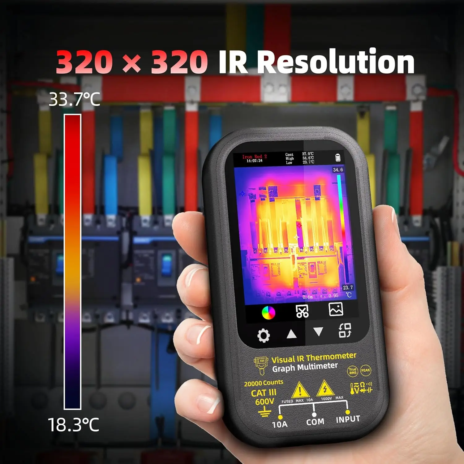 BSIDE SH6 Thermal Imager Digital Multimeter Professional Multi-teter with Micro Lens 320x320 IR Resolution 20000counts