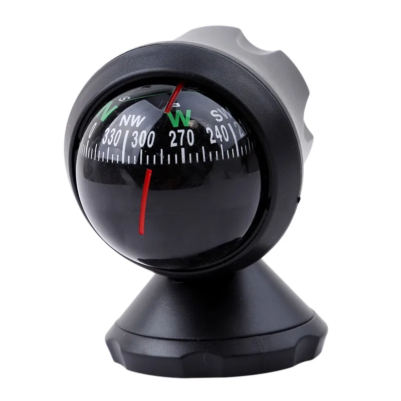 360 Degree Rotation Vehicle Navigation Ball Shaped Car Waterproof Compass With Suction Cup High Quality Car Compass Decor