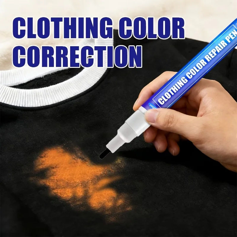 Stoffreparaturstift |   Nicht-verblassende permanente Tinte |   Sofortige Reparatur für Kleidung, Jeans und Anzüge |   Mehrfarbiger DIY-Marker Weiß Schwarz