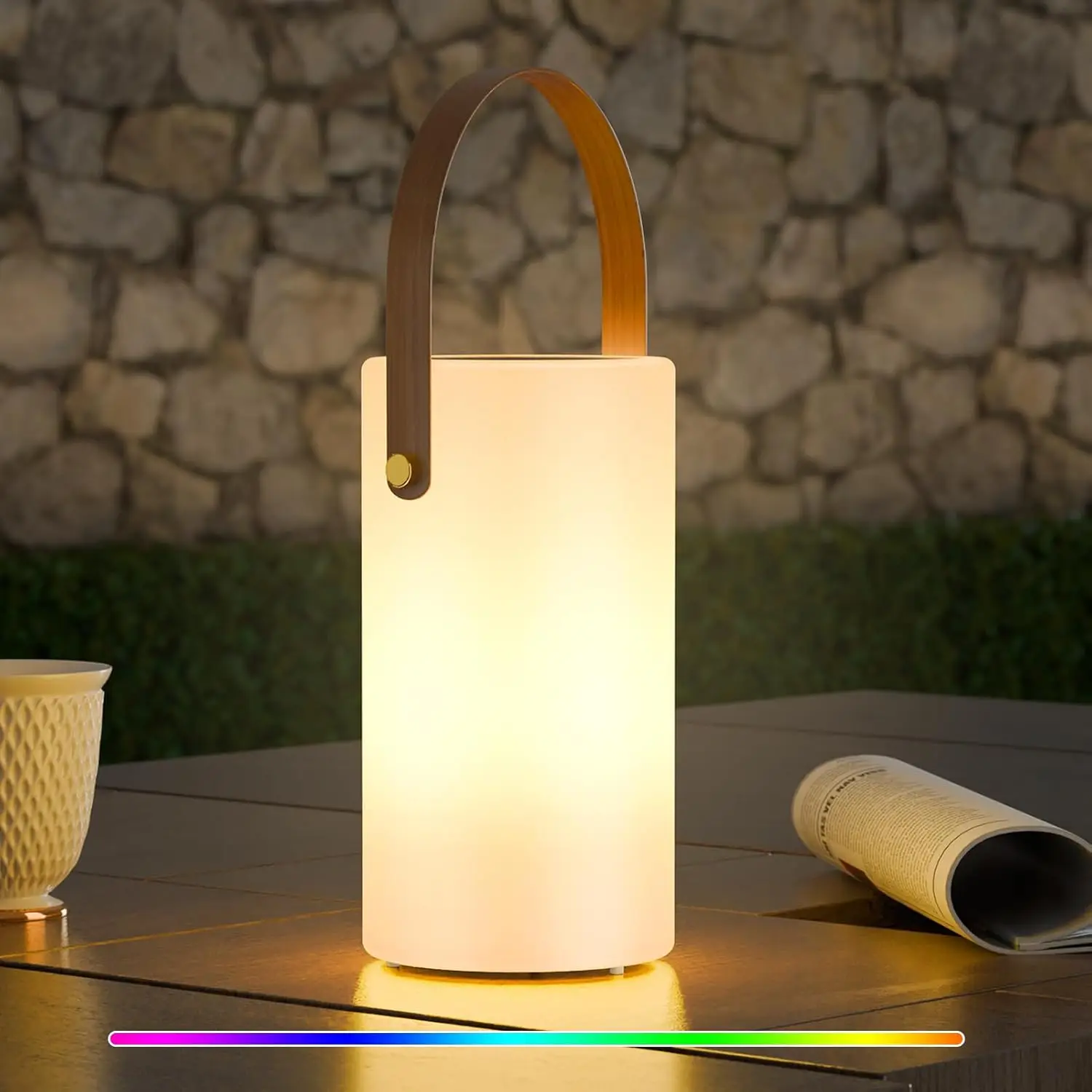 

Solar Table Lamp Outdoor Lantern Rechargeable Portable LED Lights Remote Waterproof for Patio Camping Indoor