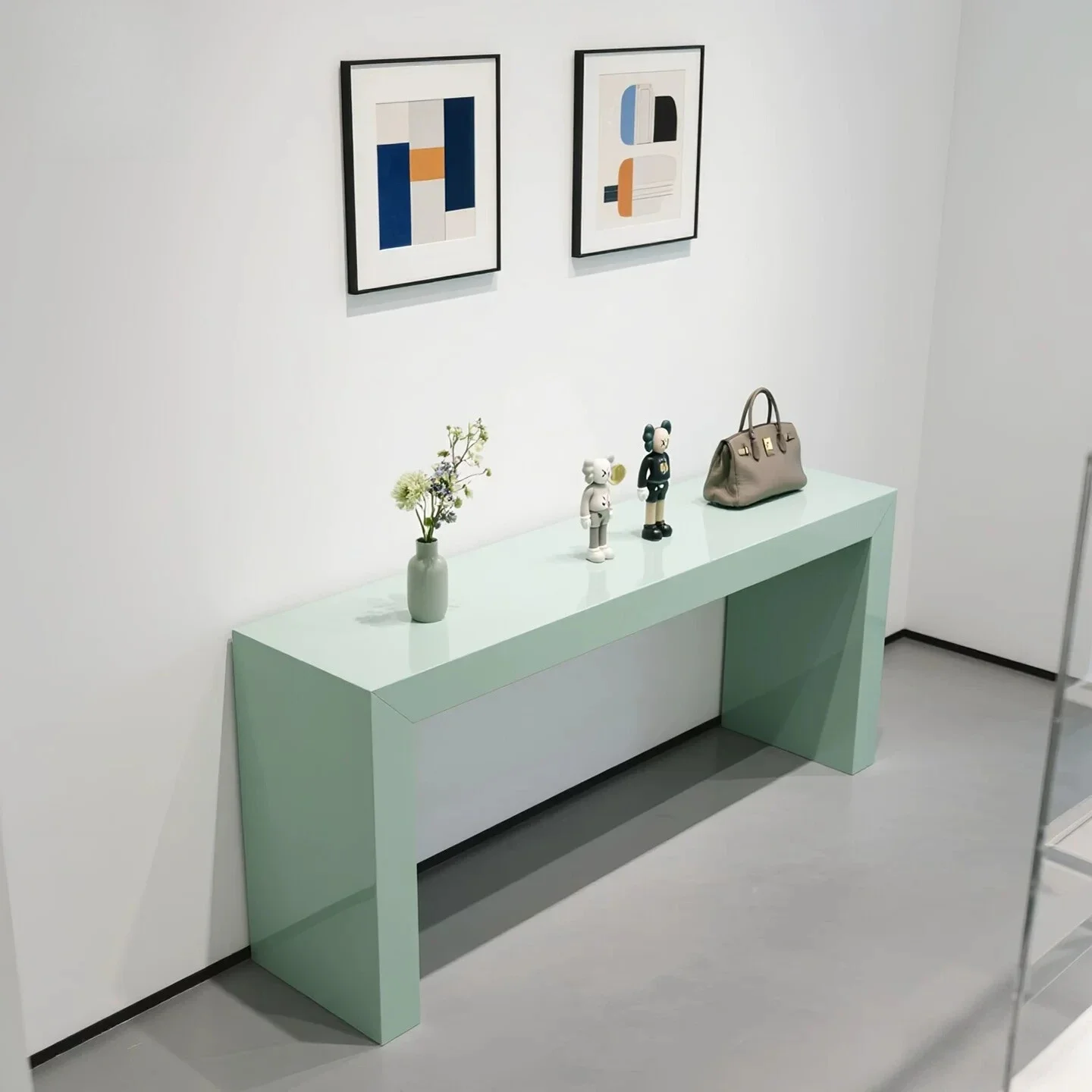 Simple and modern Nakajima table, storage table, product sample Nakajima display stand, beauty salon creative water table
