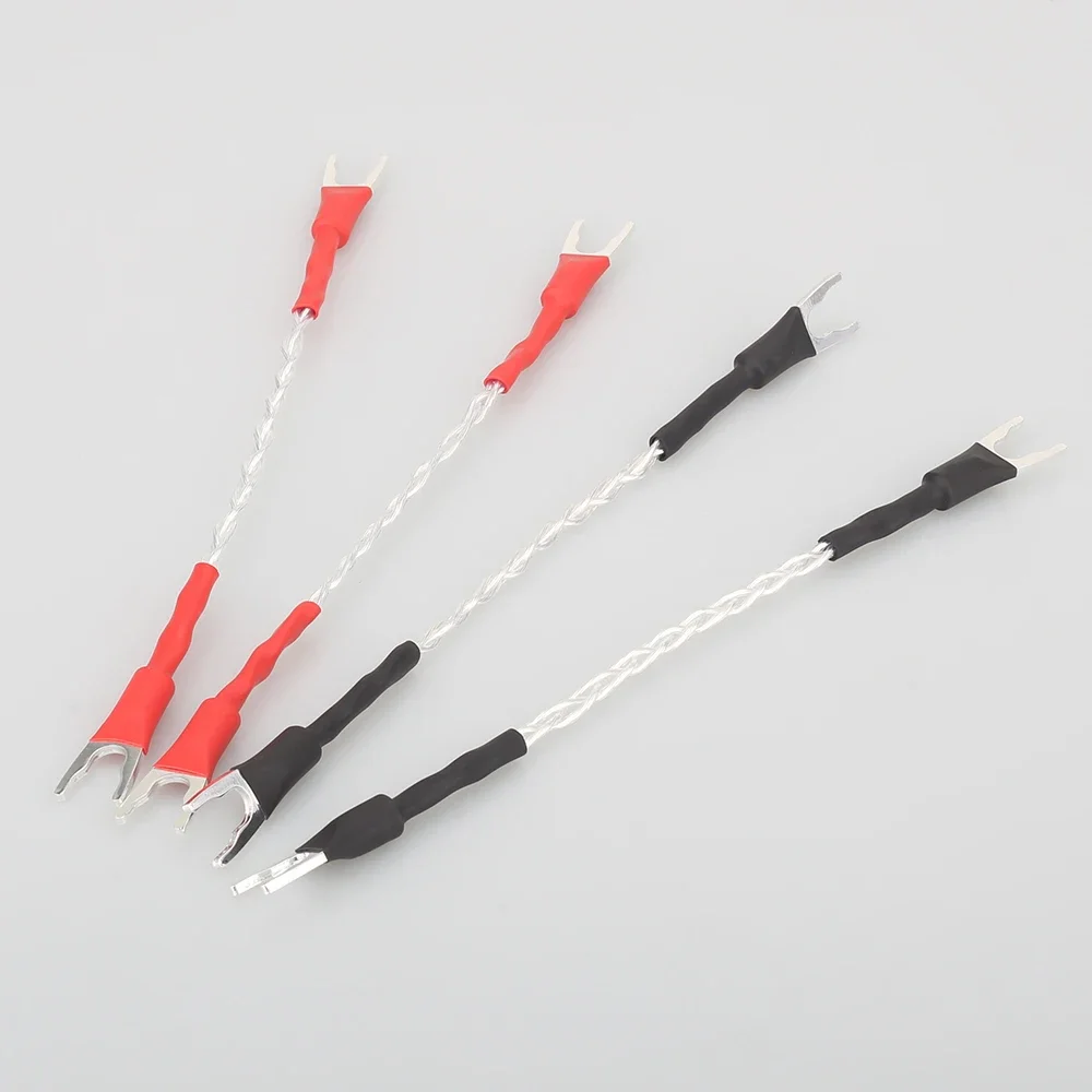 

Hi-quality Audio Silver Plated Jumper Cable hifi speaker Jumper audio jumper with Silver plated Y spade terminal 8AG