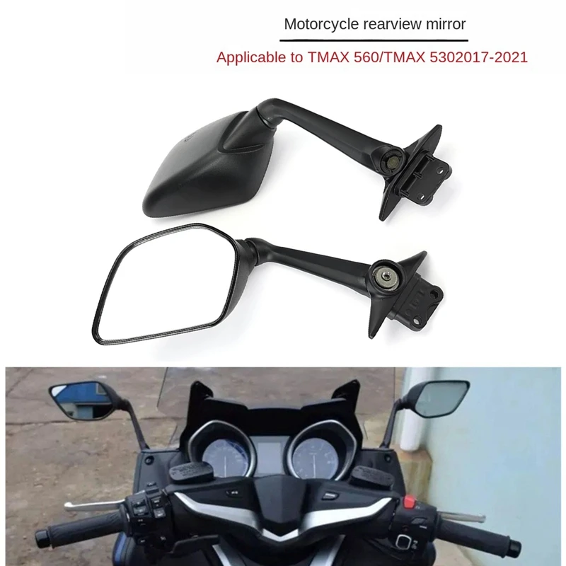 

Motorcycle Rearview Side View Mirrors Fit For Yamaha TMAX 530 TMAX530 2017 - 2021 SX/DX TMAX560 2018-2020