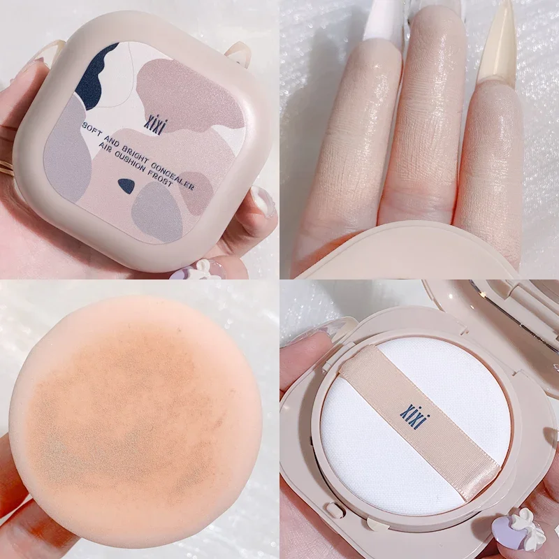 BB Cream Air Cushion CC Cream Concealer Brighten Foundation Makeup Base Long Lasting Foundation Cushion Compact With Makeup Puff